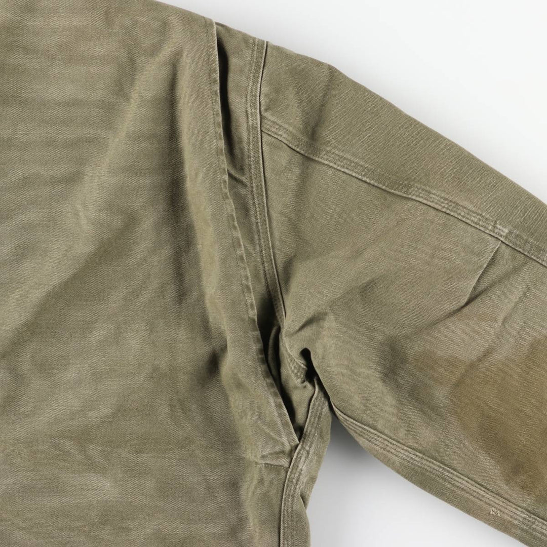 2000'S Carhartt Traditional Padded Duck Work Jacket, Men's XXL cotton Khaki type Vintage Second Hand