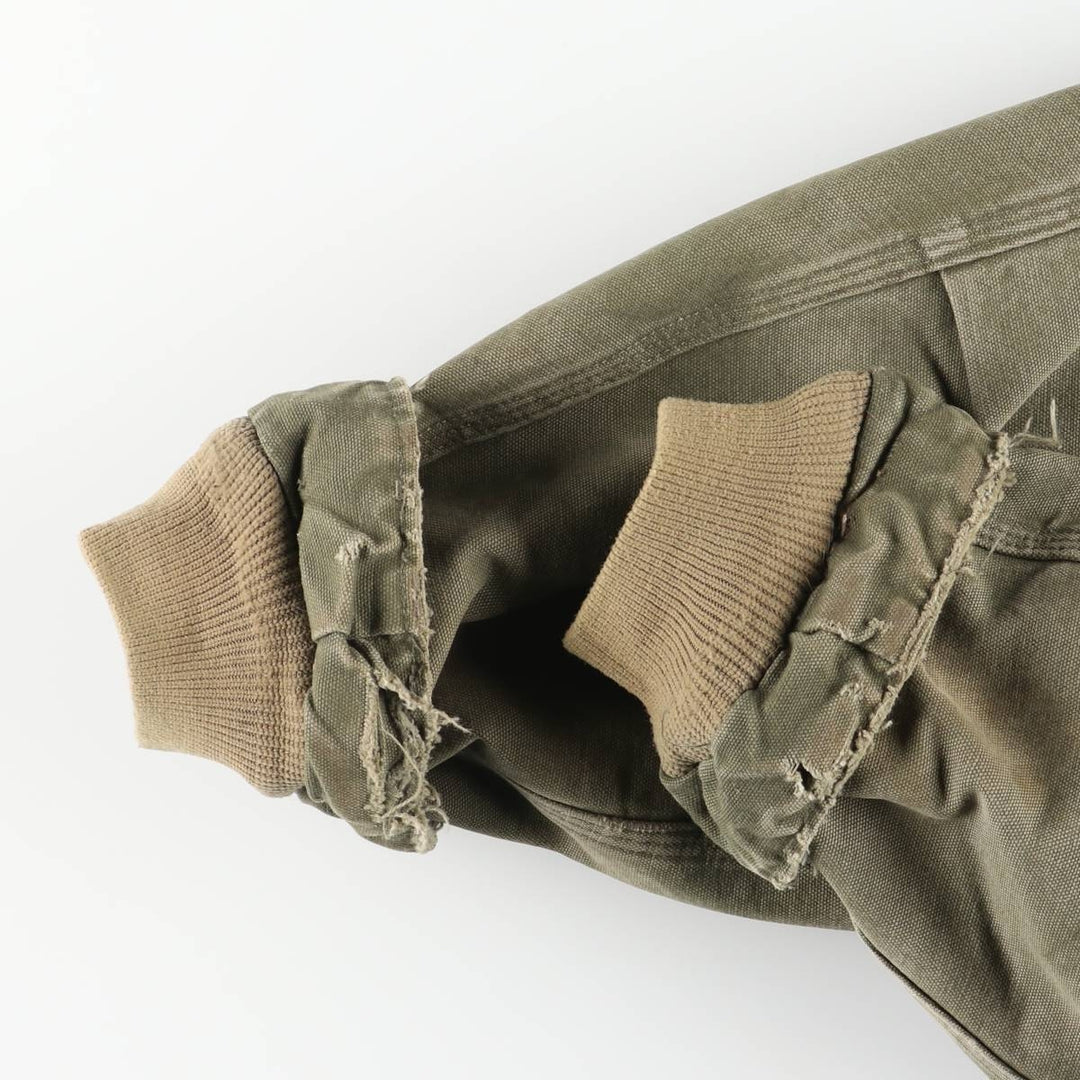 2000'S Carhartt Traditional Padded Duck Work Jacket, Men's XXL cotton Khaki type Vintage Second Hand