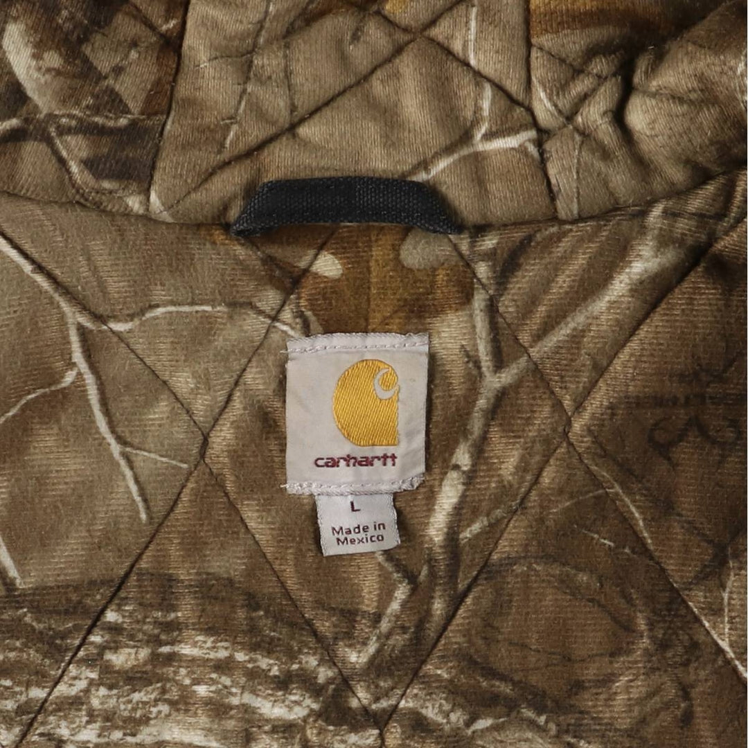 Carhartt Active Jacket, Padded Duck Full-Zip Hoodie, Men's Size L cotton black type Vintage Second Hand