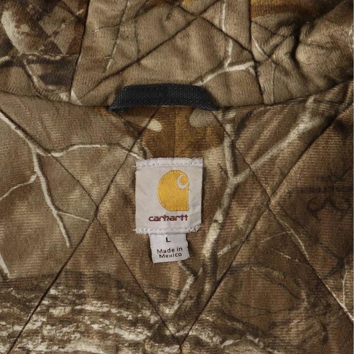 Carhartt Active Jacket, Padded Duck Full-Zip Hoodie, Men's Size L cotton black type Vintage Second Hand