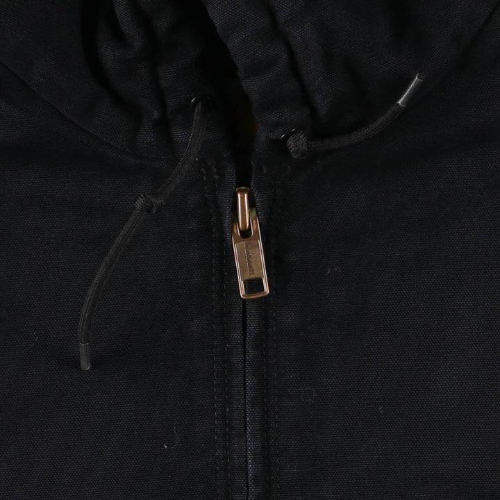 Carhartt Active Jacket, Padded Duck Full-Zip Hoodie, Men's Size L cotton black type Vintage Second Hand