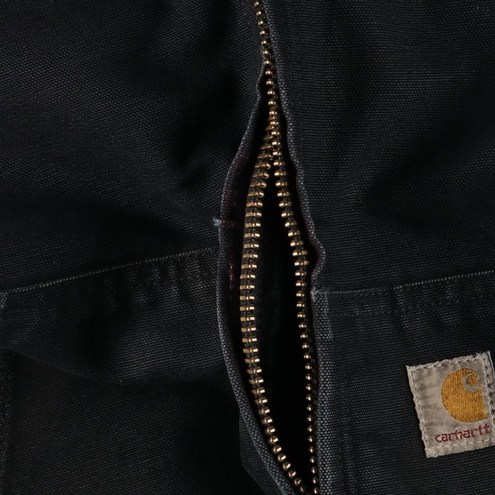 Carhartt Active Jacket, Padded Duck Full-Zip Hoodie, Men's Size L cotton black type Vintage Second Hand
