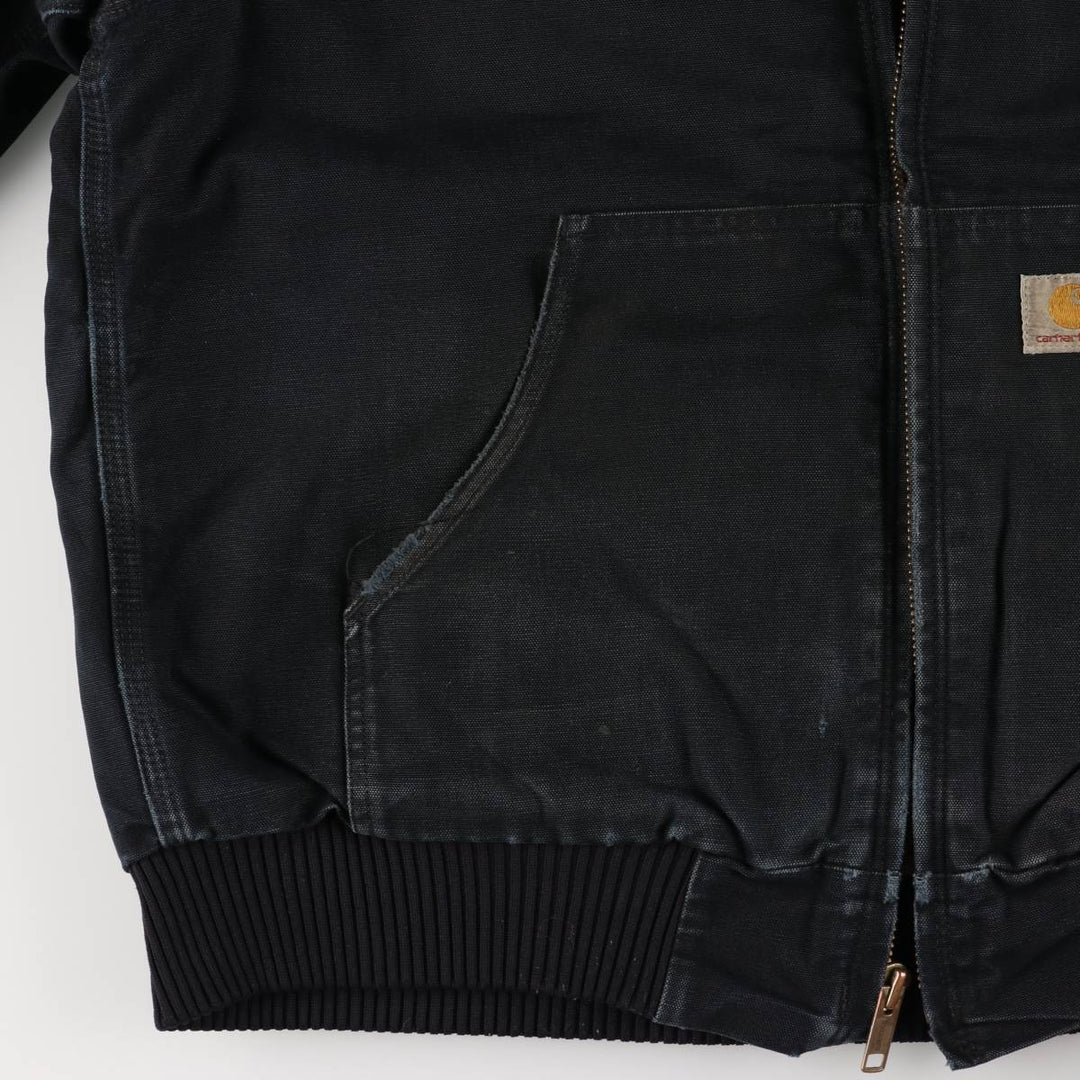 Carhartt Active Jacket, Padded Duck Full-Zip Hoodie, Men's Size L cotton black type Vintage Second Hand