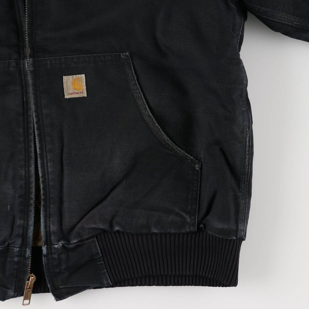 Carhartt Active Jacket, Padded Duck Full-Zip Hoodie, Men's Size L cotton black type Vintage Second Hand
