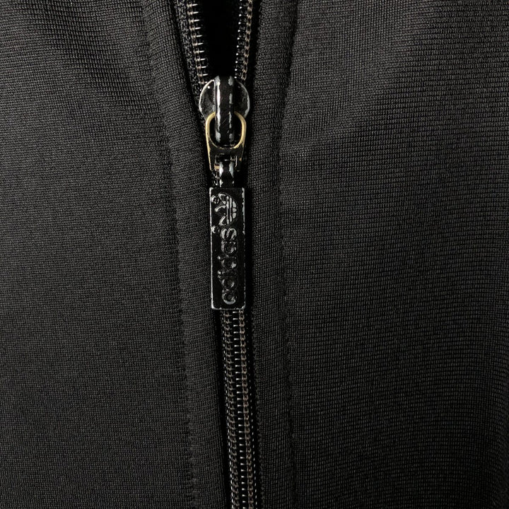 Vintage 80s-90'S adidas jersey track jacket, men's XL size polyester black type Vintage Second Hand