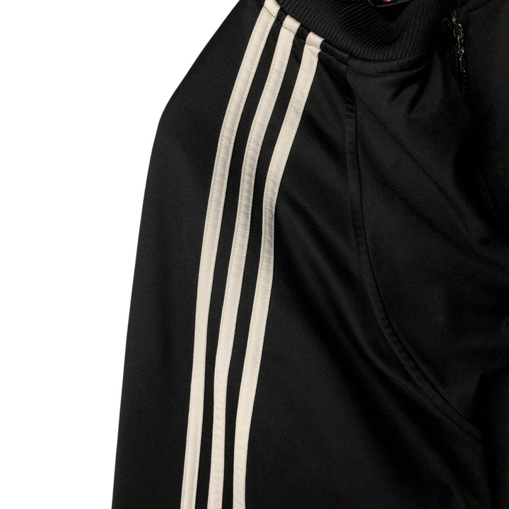 Vintage 80s-90'S adidas jersey track jacket, men's XL size polyester black type Vintage Second Hand