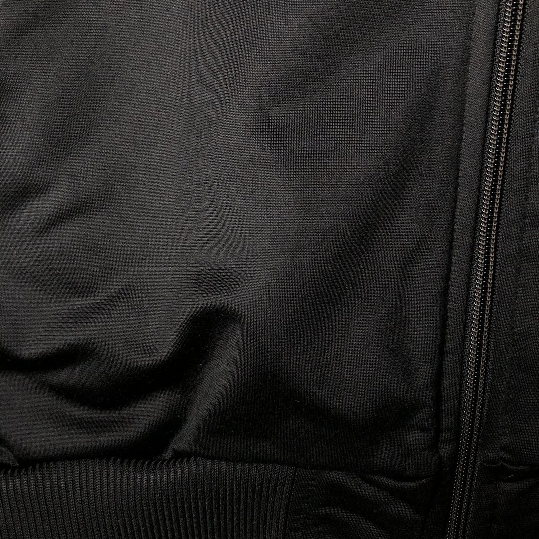 Vintage 80s-90'S adidas jersey track jacket, men's XL size polyester black type Vintage Second Hand