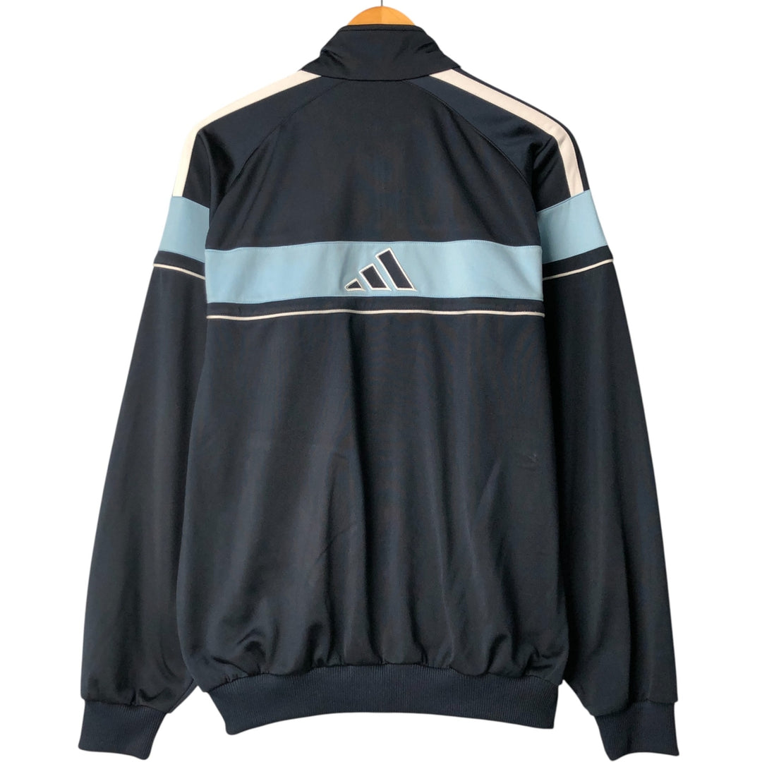 00'S adidas back logo jersey track jacket men's size L polyester navy blue type Vintage Second Hand