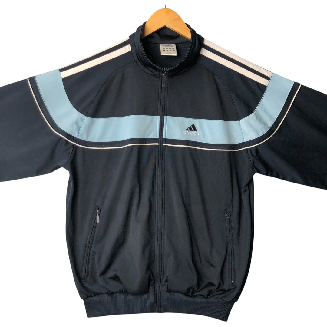 00'S adidas back logo jersey track jacket men's size L polyester navy blue type Vintage Second Hand