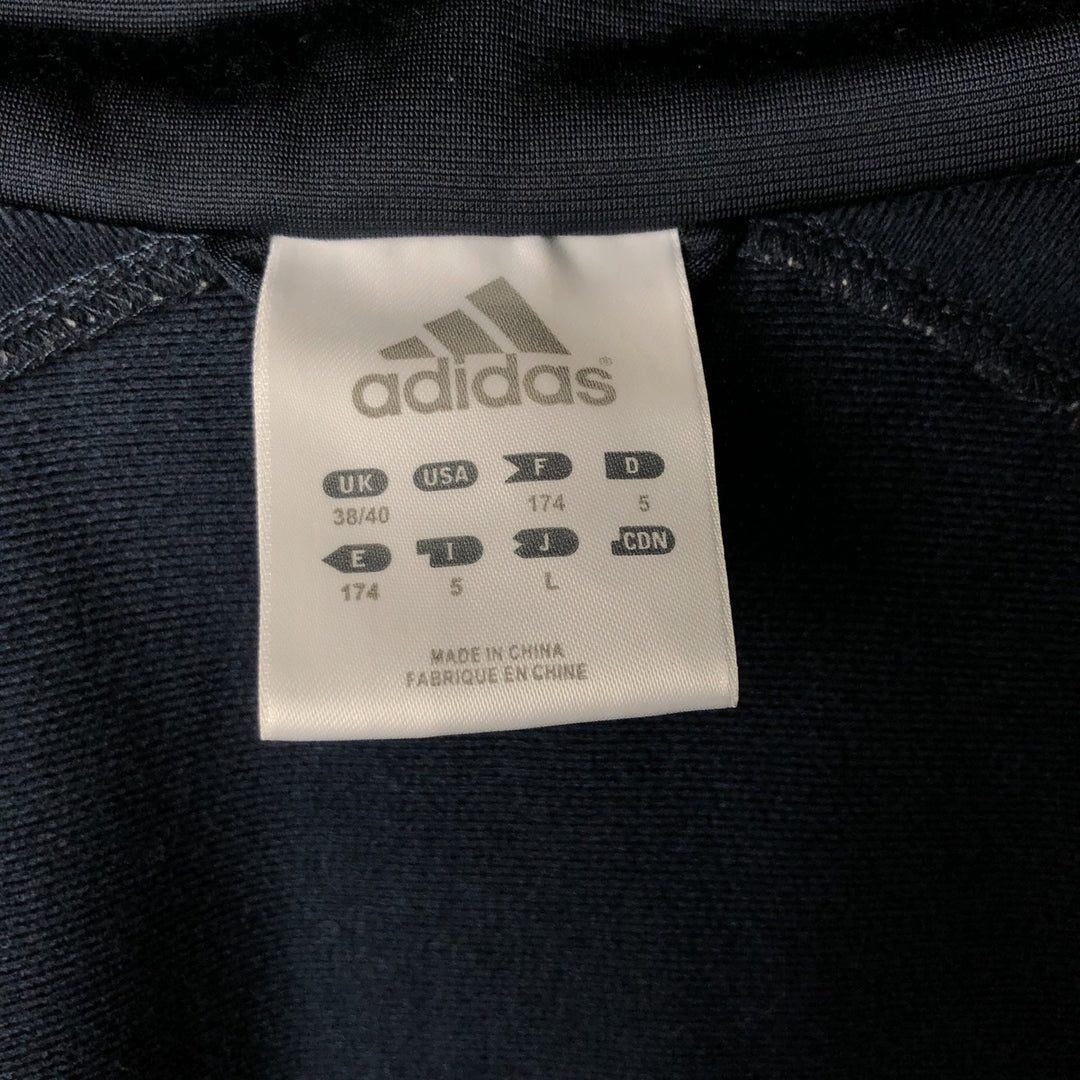 00'S adidas back logo jersey track jacket men's size L polyester navy blue type Vintage Second Hand