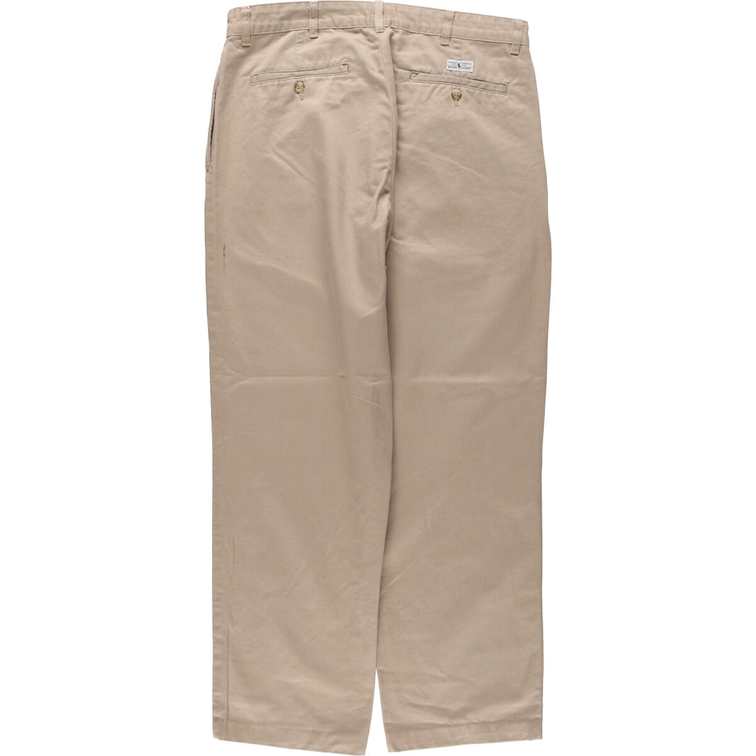 Ralph Lauren POLO RALPH LAUREN Two-pleat chino pants for men, size W33 cotton Beige type Vintage Second Hand