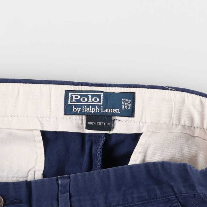 Ralph Lauren POLO by Ralph Lauren Chino Pants Men's W33 equivalent cotton navy blue type Vintage Second Hand