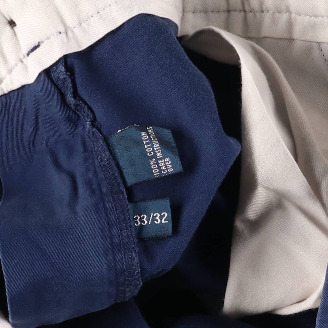 Ralph Lauren POLO by Ralph Lauren Chino Pants Men's W33 equivalent cotton navy blue type Vintage Second Hand