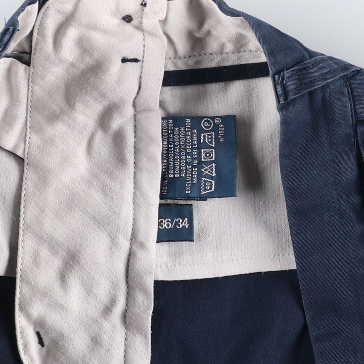 Ralph Lauren POLO by Ralph Lauren SUFFIELD PANT chino pants, men's size W37 cotton navy blue type Vintage Second Hand
