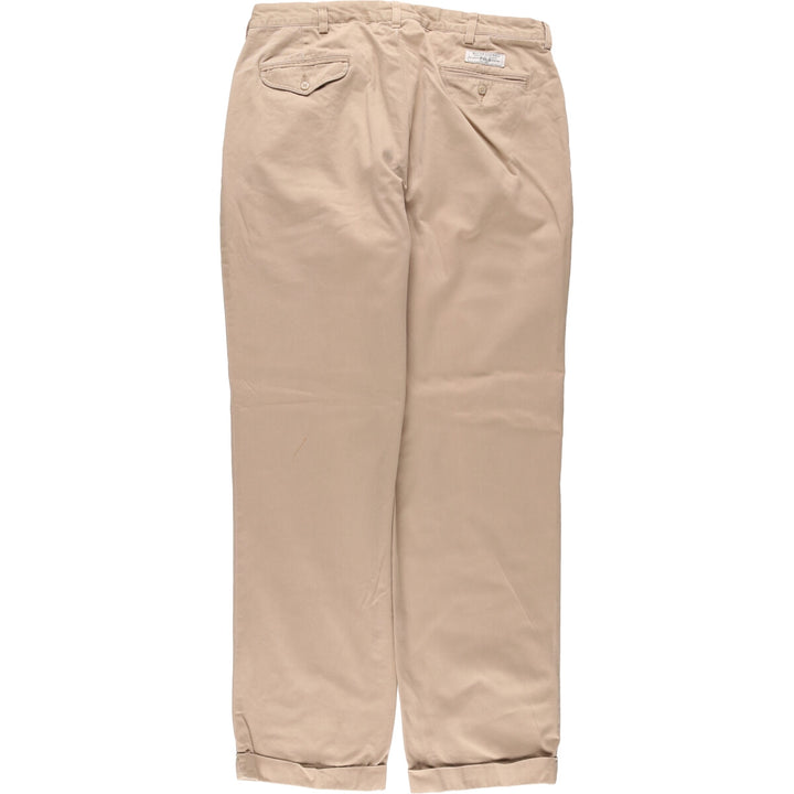 Ralph Lauren POLO by Ralph Lauren HAMMOND PANT, two-pleat chino pants, men's w36 equivalent cotton Beige type Vintage Second Hand
