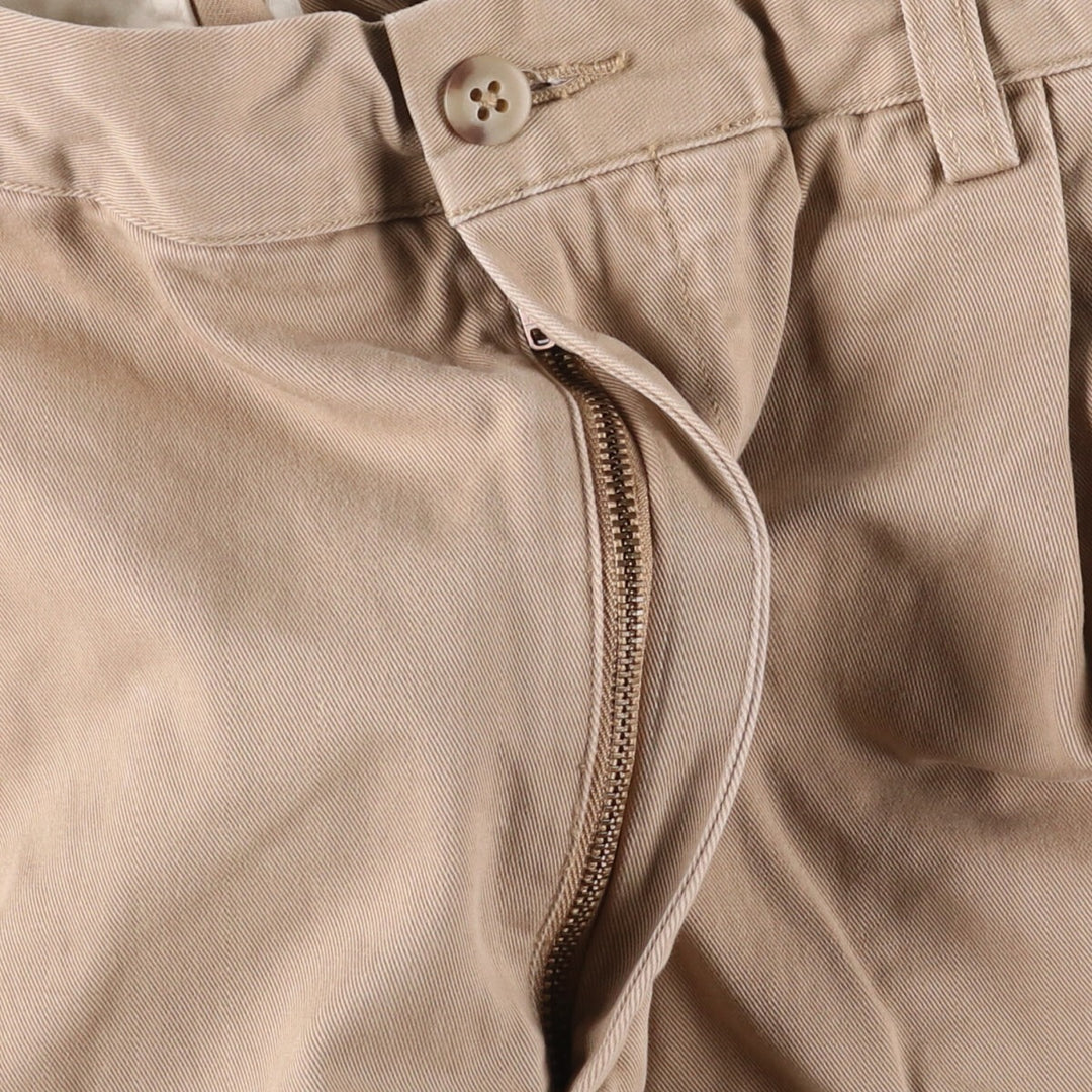 Ralph Lauren POLO by Ralph Lauren HAMMOND PANT, two-pleat chino pants, men's w36 equivalent cotton Beige type Vintage Second Hand