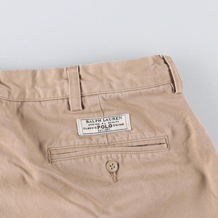 Ralph Lauren POLO by Ralph Lauren HAMMOND PANT, two-pleat chino pants, men's w36 equivalent cotton Beige type Vintage Second Hand
