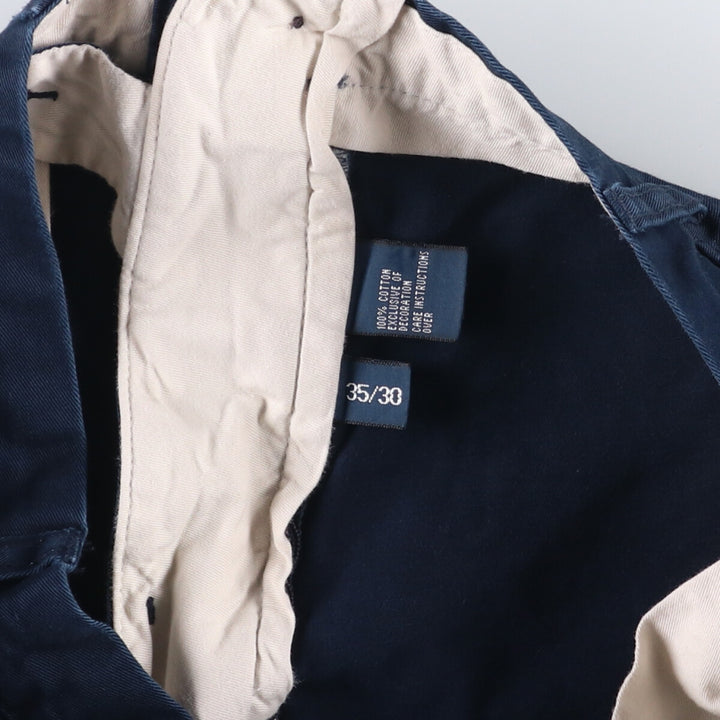 Ralph Lauren POLO by Ralph Lauren PRESTON PANT Chino pants for men, equivalent to w35 cotton navy blue type Vintage Second Hand