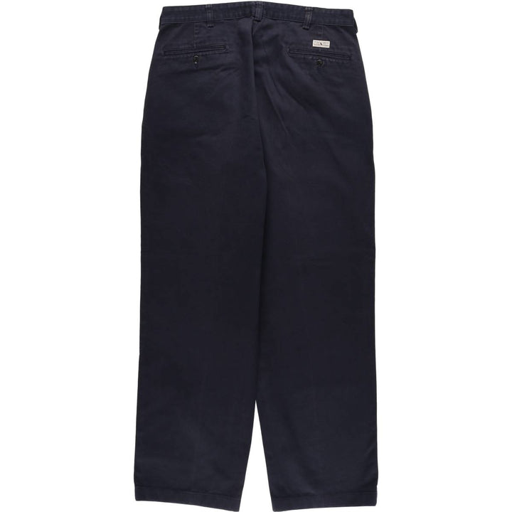 Ralph Lauren POLO RALPH LAUREN Two-pleat chino pants for men, size W34 cotton navy blue type Vintage Second Hand