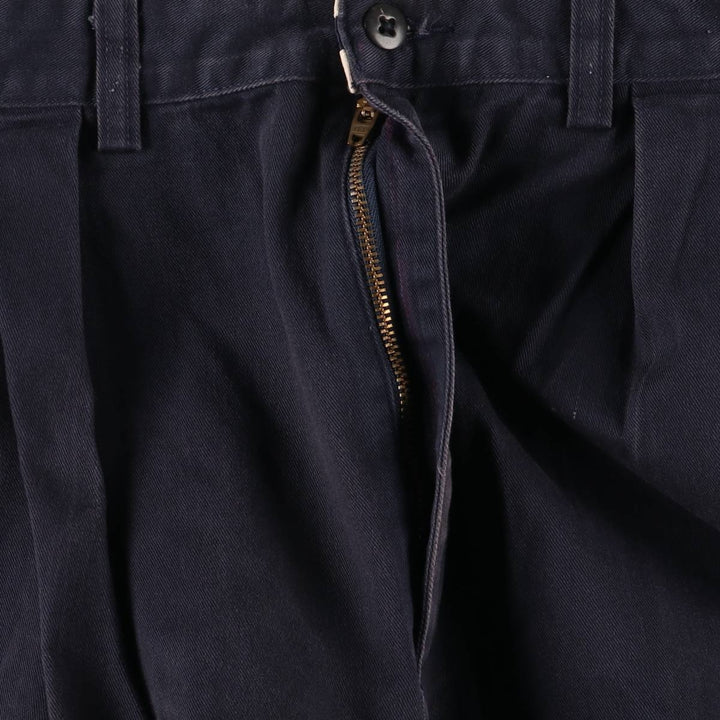 Ralph Lauren POLO RALPH LAUREN Two-pleat chino pants for men, size W34 cotton navy blue type Vintage Second Hand