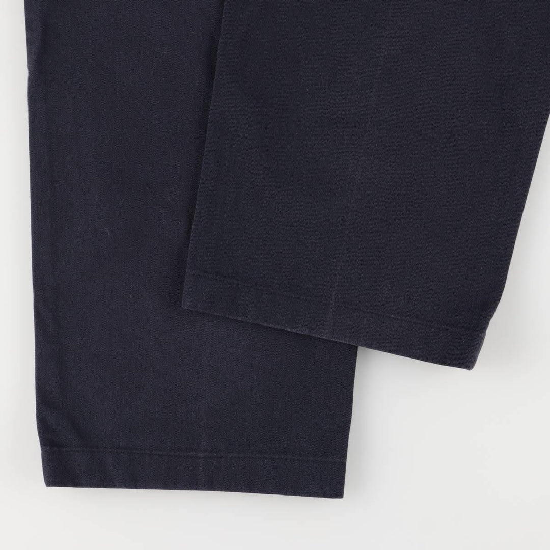 Ralph Lauren POLO RALPH LAUREN Two-pleat chino pants for men, size W34 cotton navy blue type Vintage Second Hand