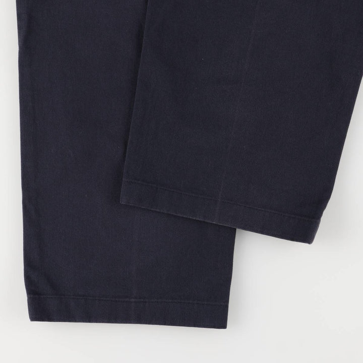 Ralph Lauren POLO RALPH LAUREN Two-pleat chino pants for men, size W34 cotton navy blue type Vintage Second Hand