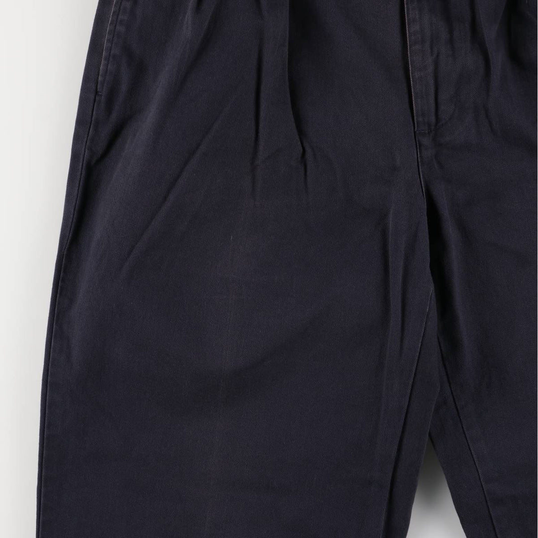 Ralph Lauren POLO RALPH LAUREN Two-pleat chino pants for men, size W34 cotton navy blue type Vintage Second Hand