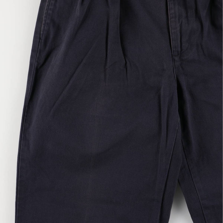 Ralph Lauren POLO RALPH LAUREN Two-pleat chino pants for men, size W34 cotton navy blue type Vintage Second Hand