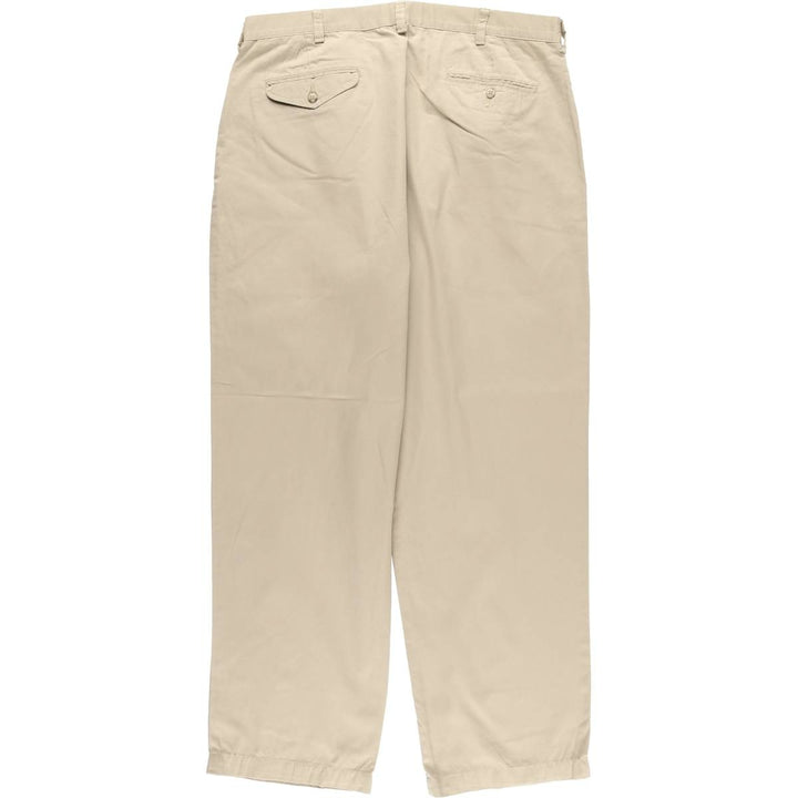 Ralph Lauren POLO by Ralph Lauren HAMMOND PANT, two-pleat chino pants, men's w36 equivalent cotton Beige type Vintage Second Hand