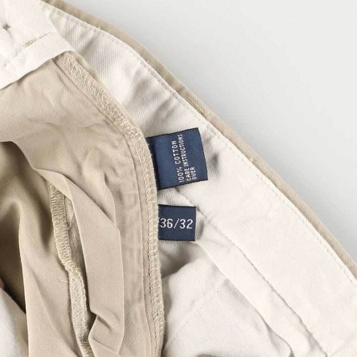 Ralph Lauren POLO by Ralph Lauren HAMMOND PANT, two-pleat chino pants, men's w36 equivalent cotton Beige type Vintage Second Hand