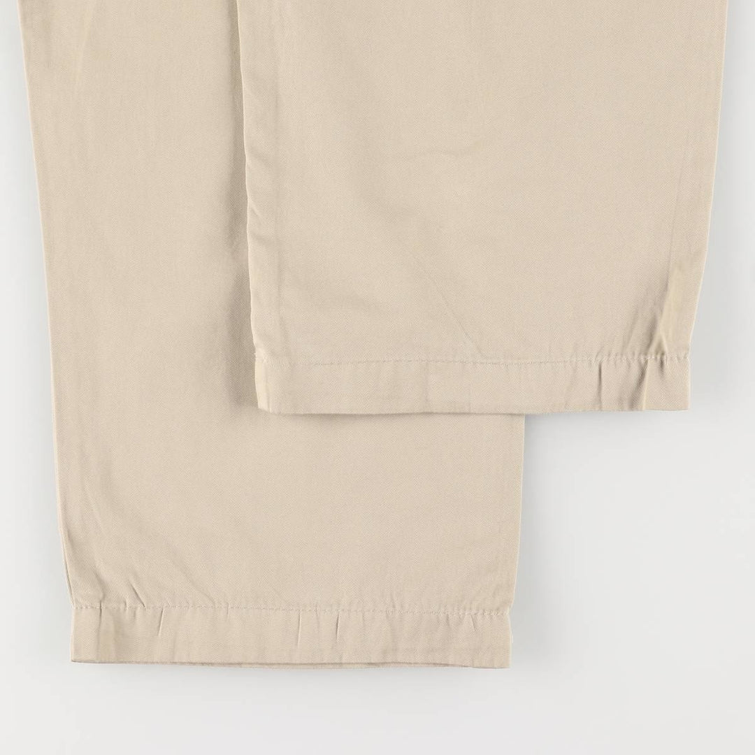 Ralph Lauren POLO by Ralph Lauren HAMMOND PANT, two-pleat chino pants, men's w36 equivalent cotton Beige type Vintage Second Hand