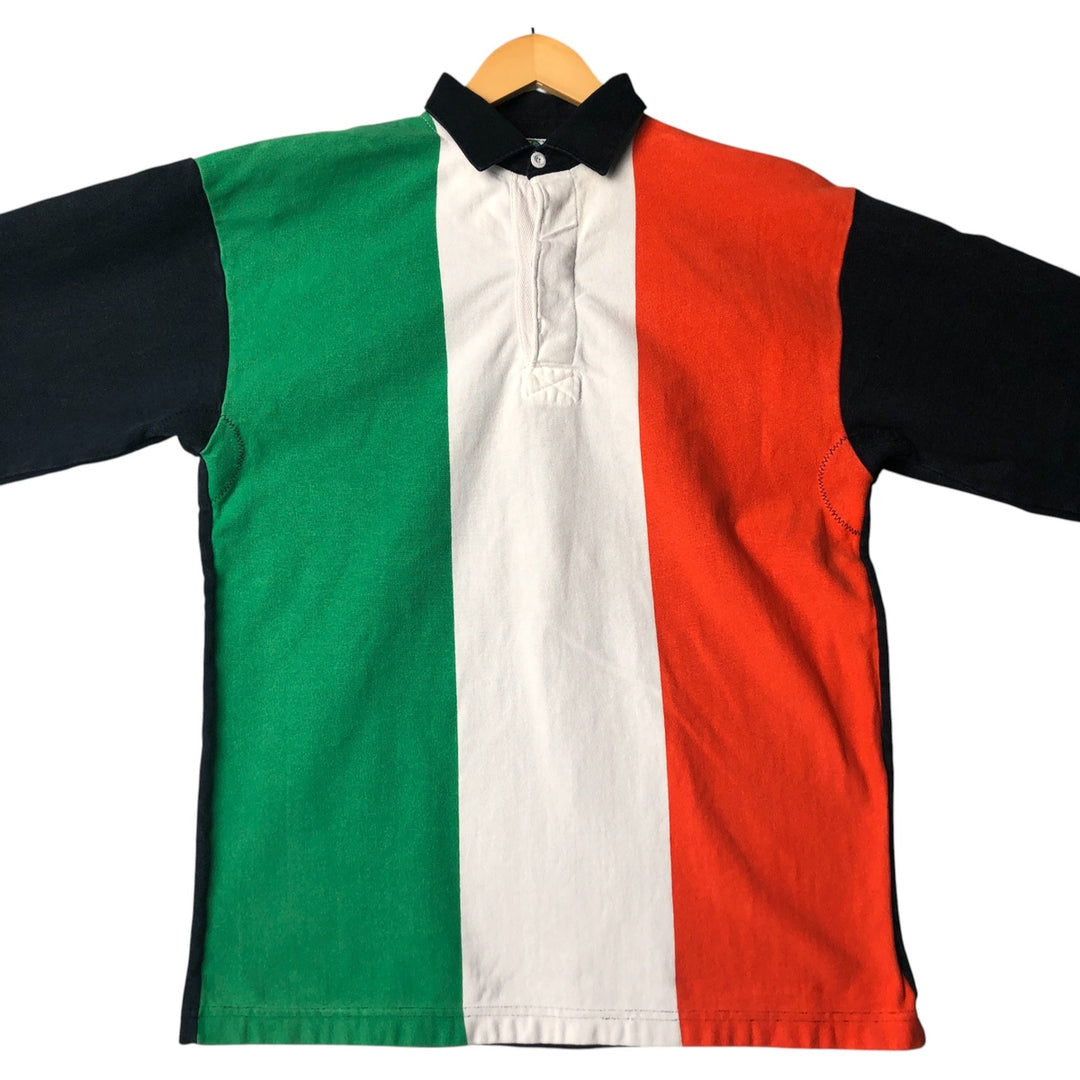 Barbarian BARBARIAN Long Sleeve Rugby Shirt, Men's XL cotton navy blue type Vintage Second Hand