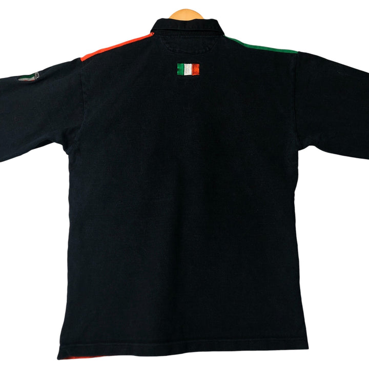 Barbarian BARBARIAN Long Sleeve Rugby Shirt, Men's XL cotton navy blue type Vintage Second Hand