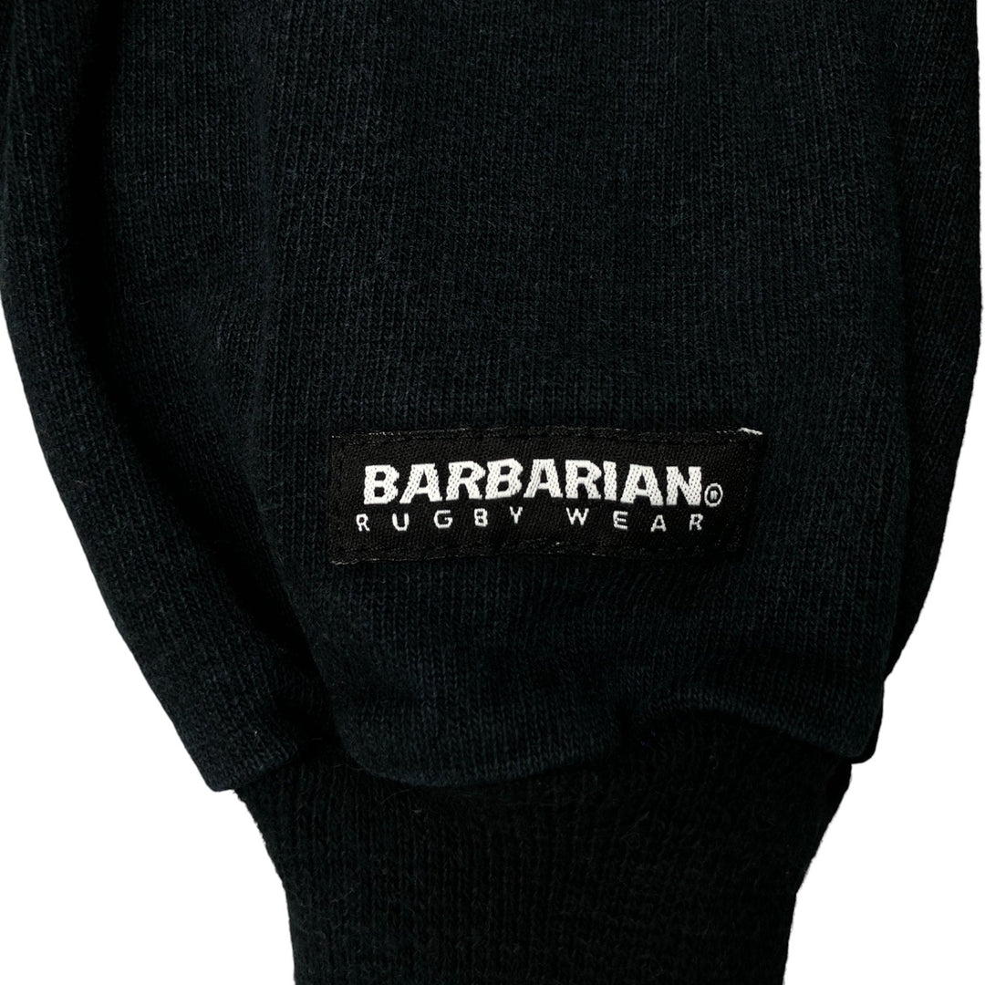 Barbarian BARBARIAN Long Sleeve Rugby Shirt, Men's XL cotton navy blue type Vintage Second Hand