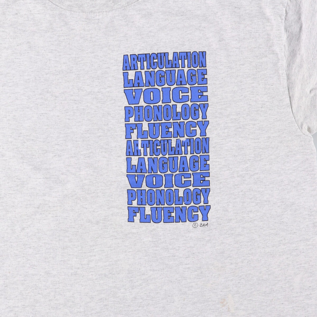 90'S Hanes HEAVYWEIGHT 50 cotton gray type Vintage Second Hand
