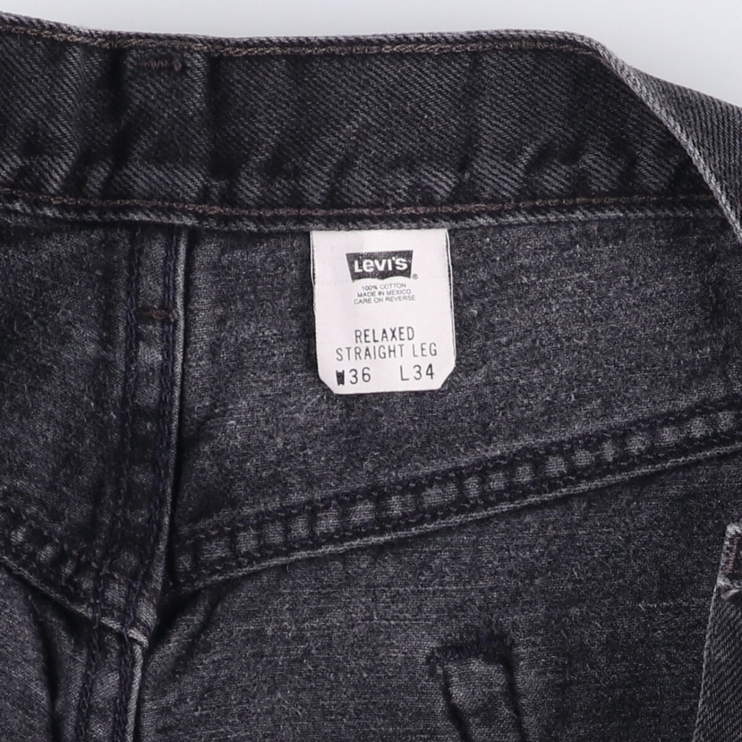 2000'S Levi's Relaxed Straight Leg Tapered Denim Pants, Black, Size 43901-7250, Men's, Size W35 cotton black type Vintage Second Hand