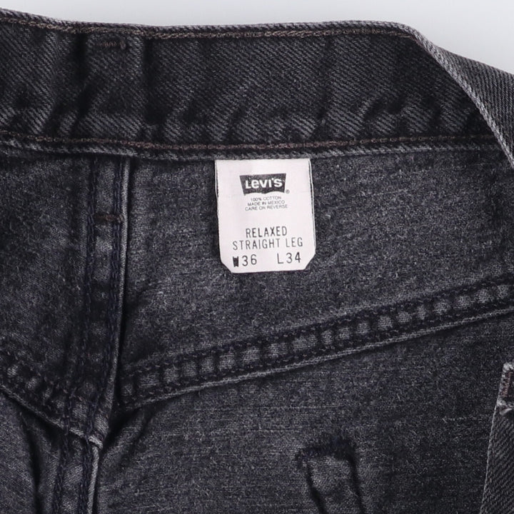 2000'S Levi's Relaxed Straight Leg Tapered Denim Pants, Black, Size 43901-7250, Men's, Size W35 cotton black type Vintage Second Hand