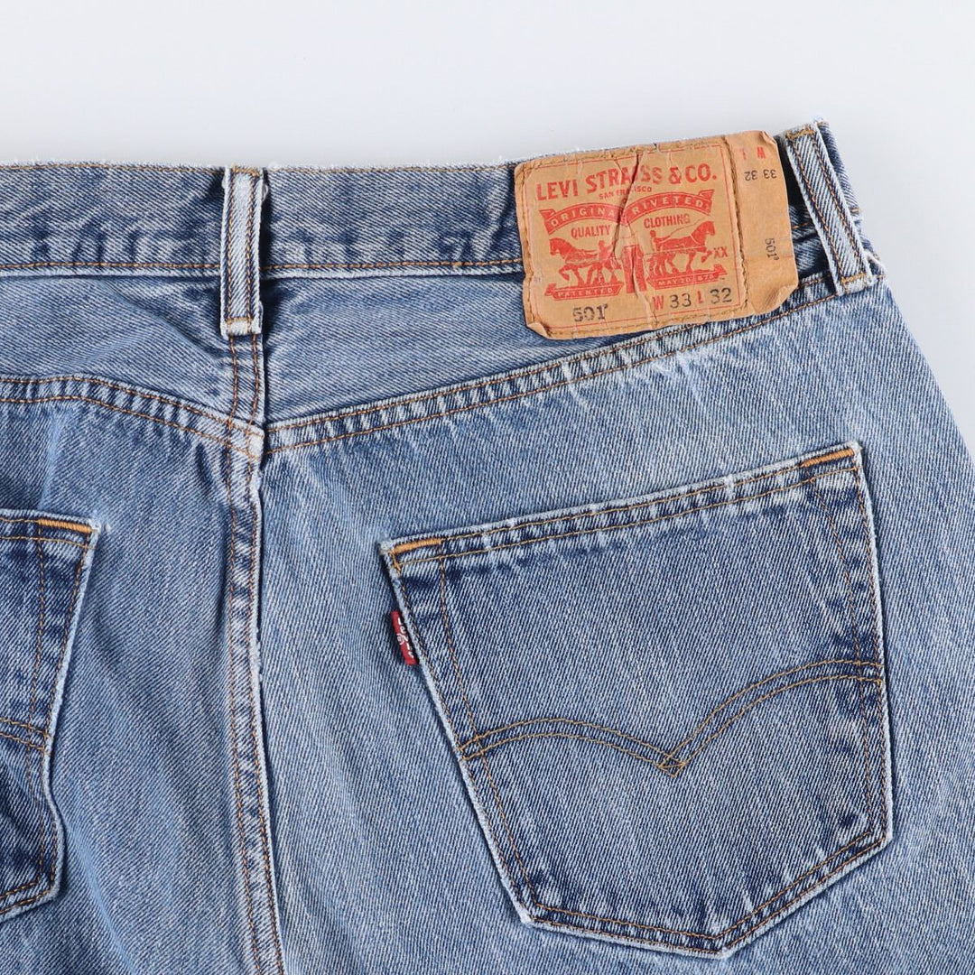 Levi's 501 straight denim pants for men, size W32 cotton blue type Vintage Second Hand