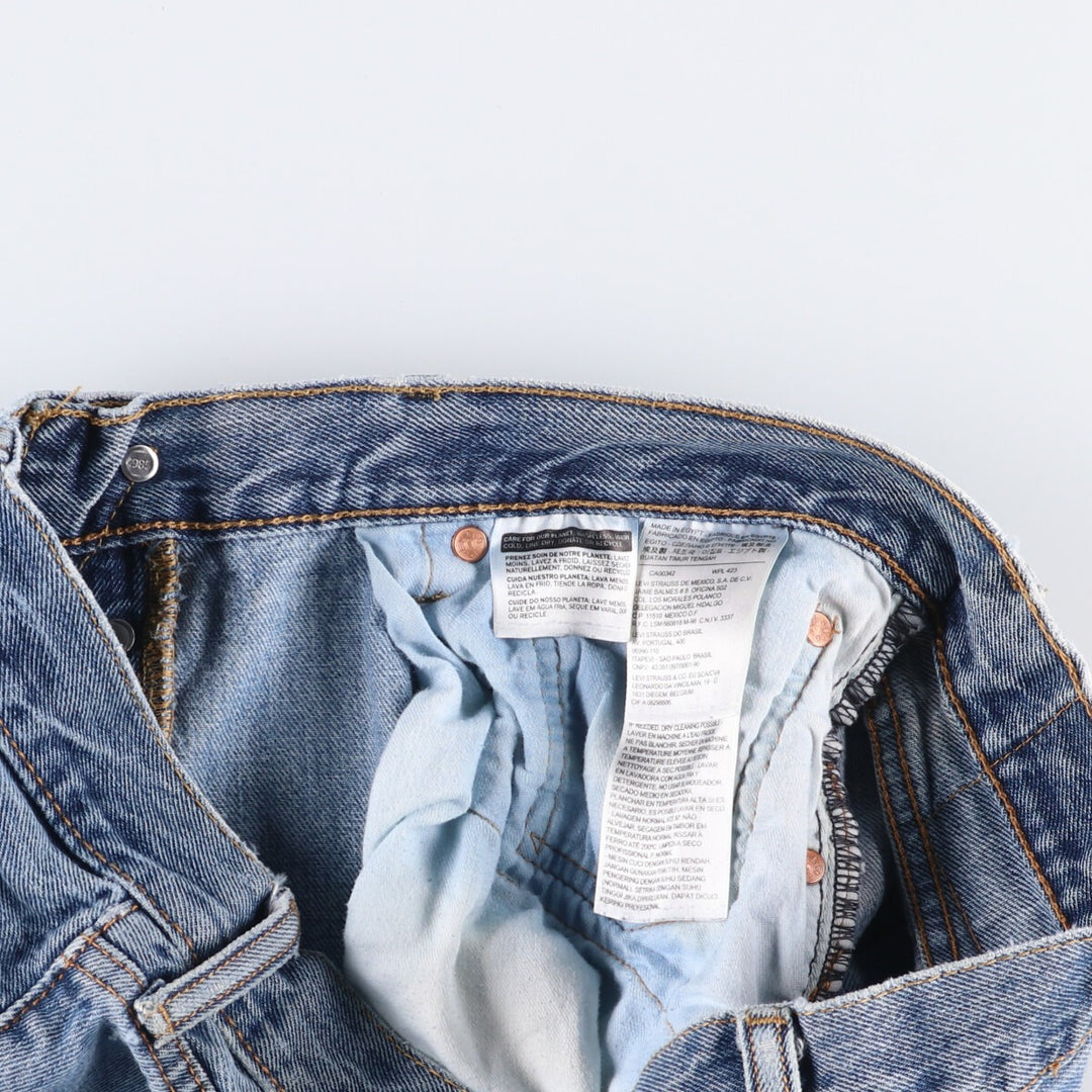 Levi's 501 straight denim pants for men, size W32 cotton blue type Vintage Second Hand