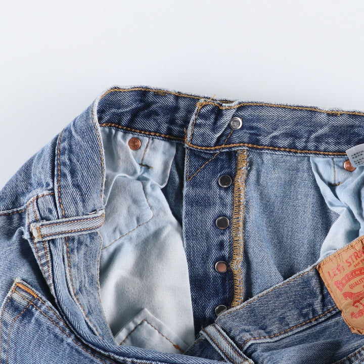Levi's 501 straight denim pants for men, size W32 cotton blue type Vintage Second Hand
