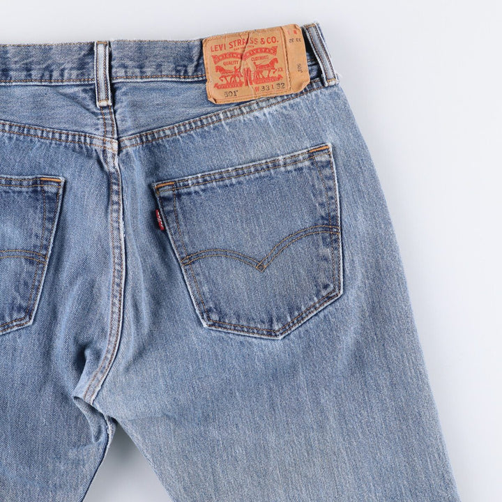 Levi's 501 straight denim pants for men, size W32 cotton blue type Vintage Second Hand