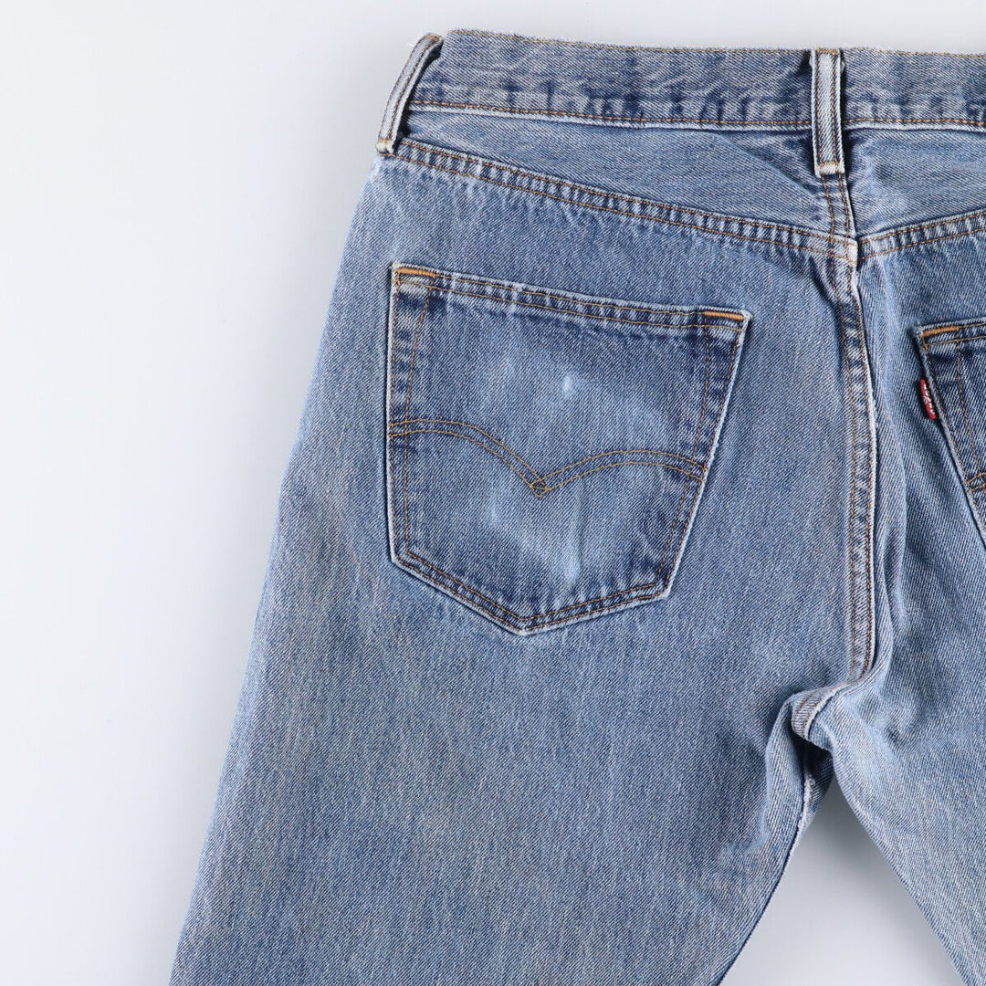 Levi's 501 straight denim pants for men, size W32 cotton blue type Vintage Second Hand