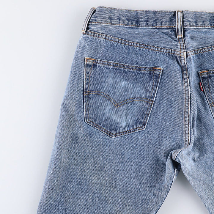 Levi's 501 straight denim pants for men, size W32 cotton blue type Vintage Second Hand