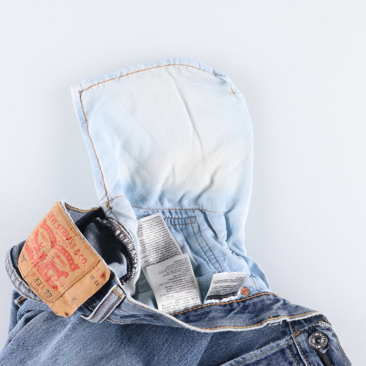 Levi's 501 straight denim pants for men, size W32 cotton blue type Vintage Second Hand
