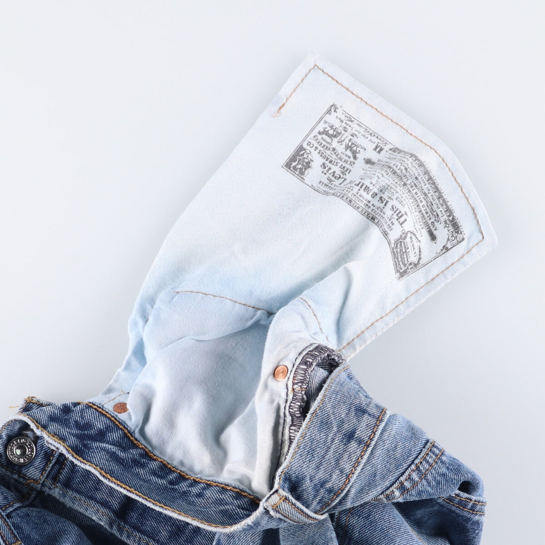 Levi's 501 straight denim pants for men, size W32 cotton blue type Vintage Second Hand