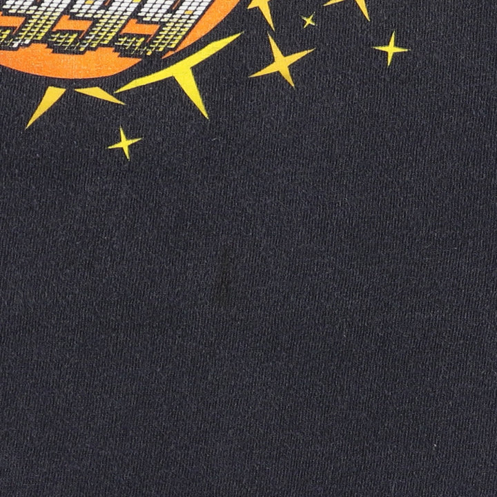 Adidas sports print T-shirt, men's size L cotton black type Vintage Second Hand