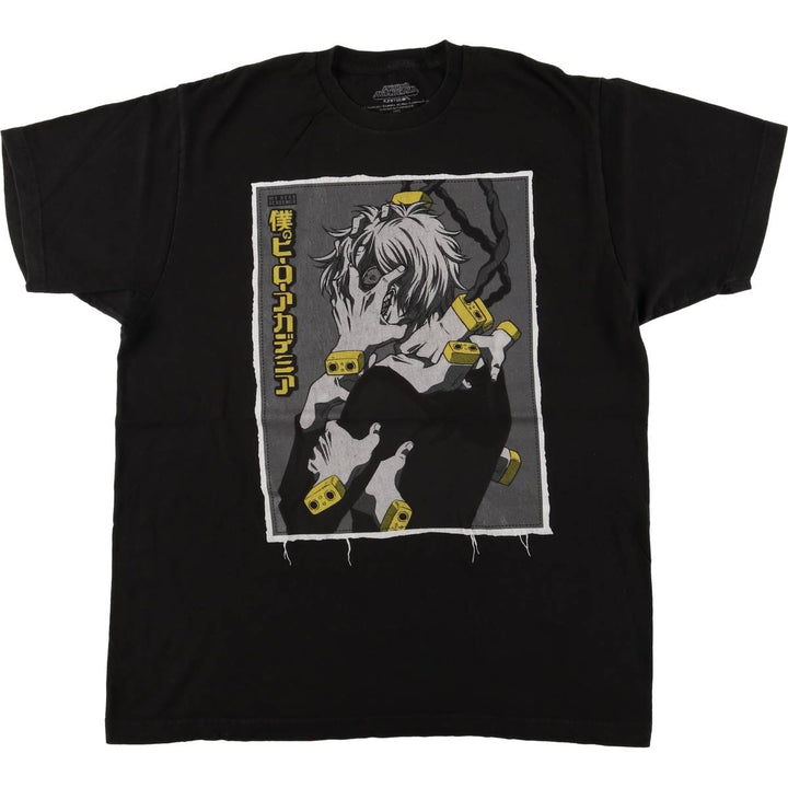 MY HERO ACADEMIA My Hero Academia Tomura Shigaraki Anime Character Print T-Shirt Men's Size L cotton black type Vintage Second Hand
