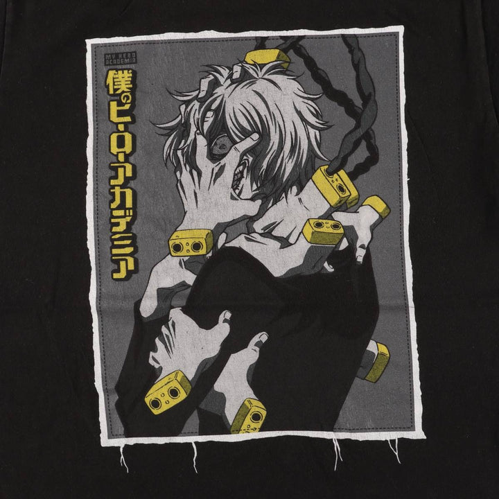 MY HERO ACADEMIA My Hero Academia Tomura Shigaraki Anime Character Print T-Shirt Men's Size L cotton black type Vintage Second Hand