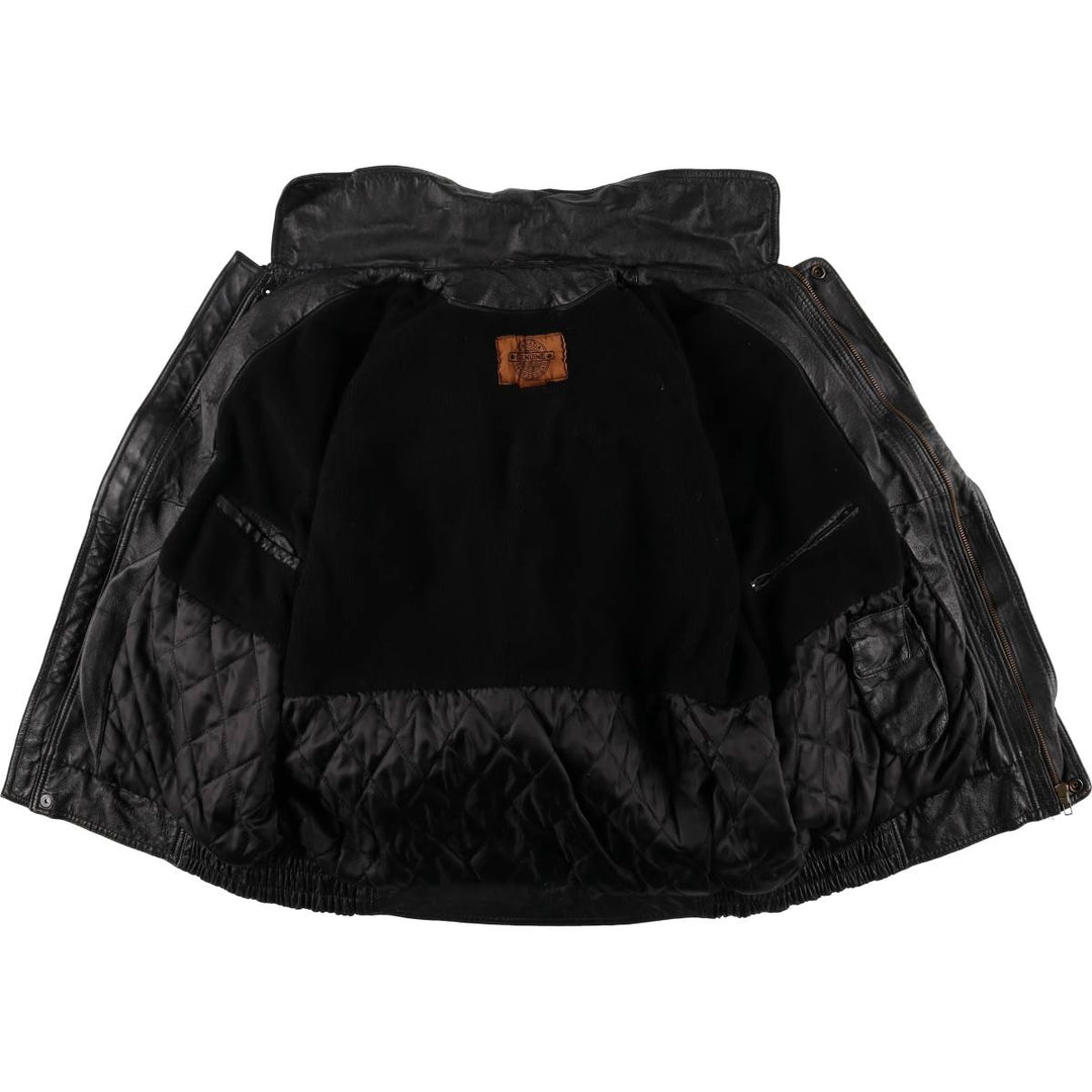 CANADA SPORTSWEAR Ford Leather Flight Jacket, Men's Size L genuine leather black type Vintage Second Hand