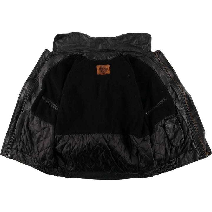 CANADA SPORTSWEAR Ford Leather Flight Jacket, Men's Size L genuine leather black type Vintage Second Hand